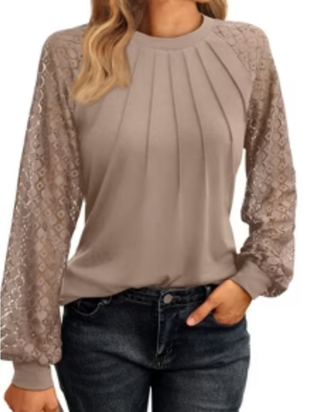 Automet NWT Sparkly Cardigan Eyelet Lace Long Sleeve Round Neck Color Top Size L